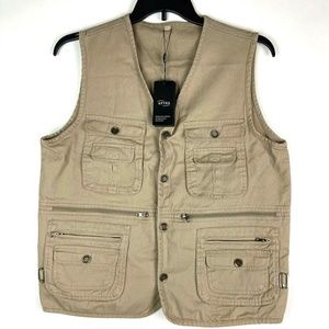 APTRO Mens Size 2XL Jacket Multipockets Fish Vest